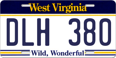 WV license plate DLH380