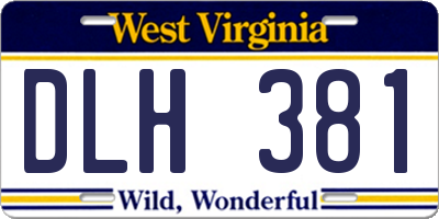 WV license plate DLH381