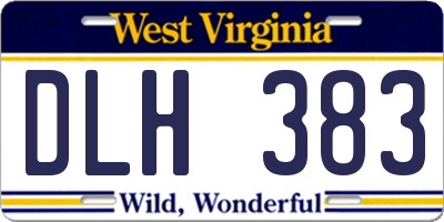 WV license plate DLH383