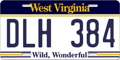 WV license plate DLH384