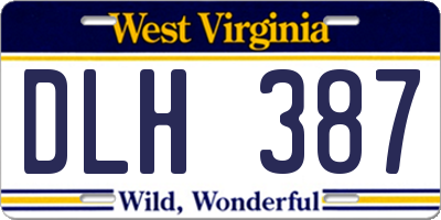 WV license plate DLH387