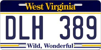 WV license plate DLH389