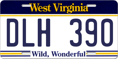 WV license plate DLH390