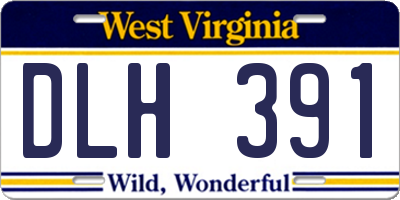 WV license plate DLH391