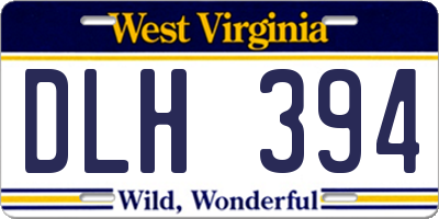 WV license plate DLH394