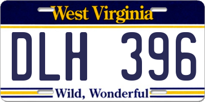 WV license plate DLH396