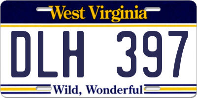 WV license plate DLH397