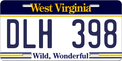 WV license plate DLH398