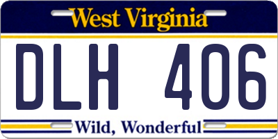 WV license plate DLH406