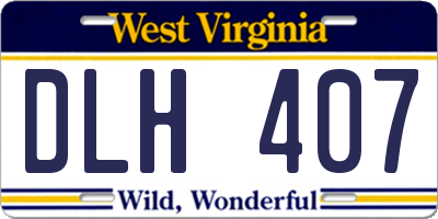 WV license plate DLH407