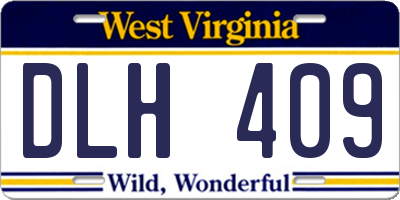 WV license plate DLH409