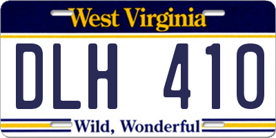 WV license plate DLH410