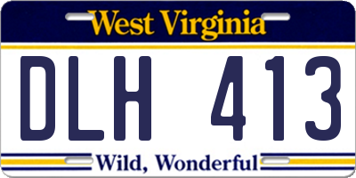 WV license plate DLH413