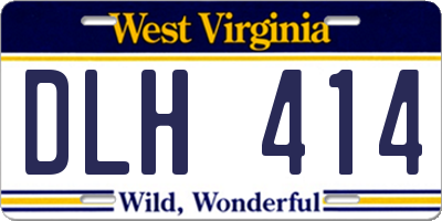 WV license plate DLH414