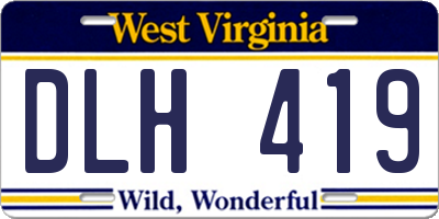 WV license plate DLH419