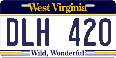 WV license plate DLH420