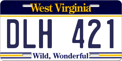 WV license plate DLH421