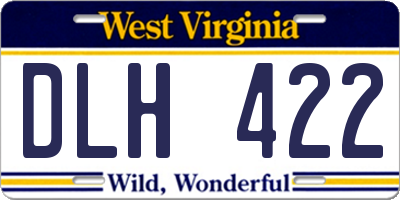 WV license plate DLH422