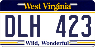 WV license plate DLH423