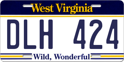 WV license plate DLH424