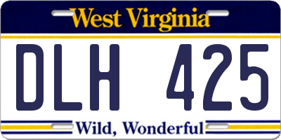 WV license plate DLH425