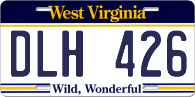 WV license plate DLH426