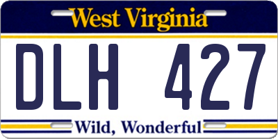 WV license plate DLH427