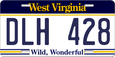 WV license plate DLH428