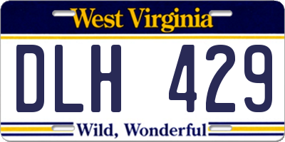 WV license plate DLH429