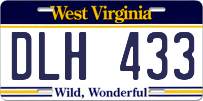 WV license plate DLH433