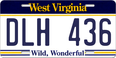 WV license plate DLH436