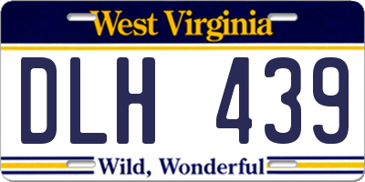 WV license plate DLH439