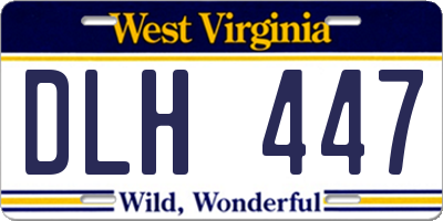 WV license plate DLH447