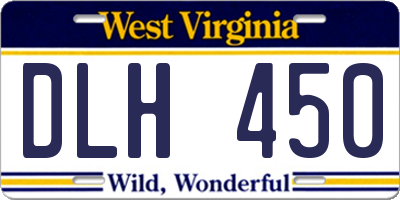 WV license plate DLH450