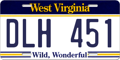 WV license plate DLH451