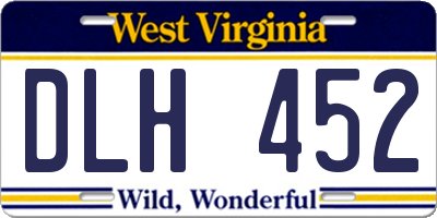 WV license plate DLH452