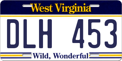 WV license plate DLH453