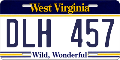 WV license plate DLH457