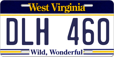 WV license plate DLH460