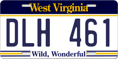 WV license plate DLH461