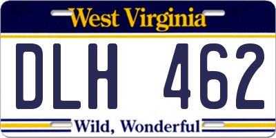 WV license plate DLH462