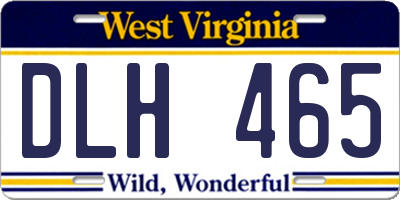 WV license plate DLH465