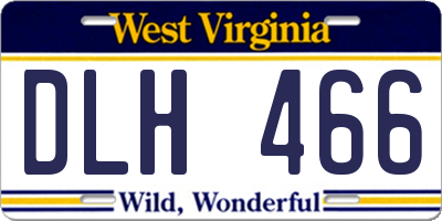 WV license plate DLH466