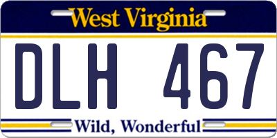 WV license plate DLH467