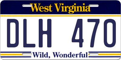 WV license plate DLH470