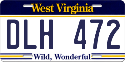 WV license plate DLH472