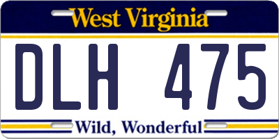 WV license plate DLH475