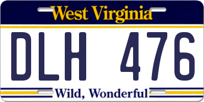 WV license plate DLH476