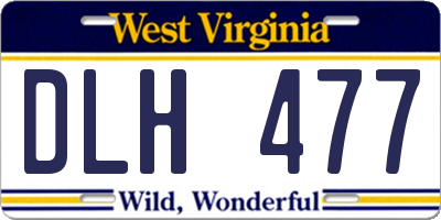 WV license plate DLH477