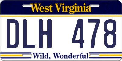 WV license plate DLH478